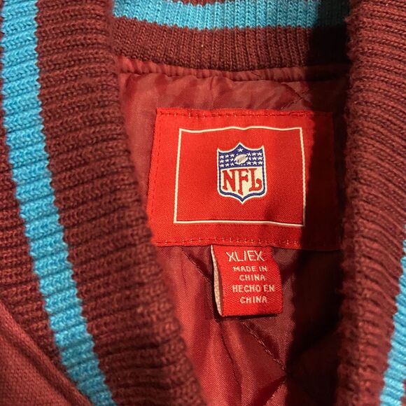 NFL Super Bowl XLII Arizona 2008 Burgundy Teal Bomber Varsity Coat Men's Size XL - Picture 9 of 11